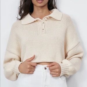ZARA cropped sweater
